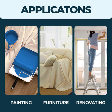 Cotton Dust Sheets - Large (3.6 × 1.3 m) for painting, furniture protection and renovating