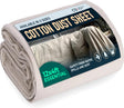 CS Large Cotton Dust Sheets for Decorating 3.6 x 1.3m (12 x 4ft) Reusable Decorator Dust Sheet for Painting, Furniture & Floor Protection, Heavy Duty Cotton Paint Cover Sheets Range