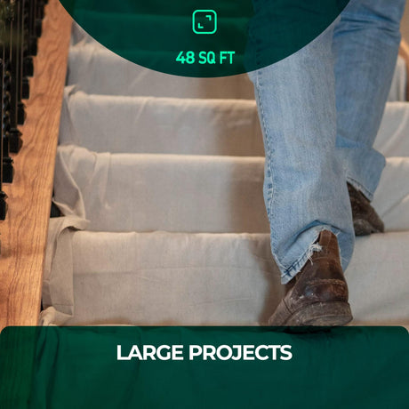 Cotton Dust Sheets - Large (3.6 × 1.3 m) covering furniture and floors