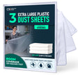 Plastic Dust Sheets – 3 Pack (3.6 × 2.7 m) retail pack with folded sheets