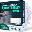Plastic Dust Sheets – 6 Pack (3.6 × 2.7 m) retail pack with folded sheets