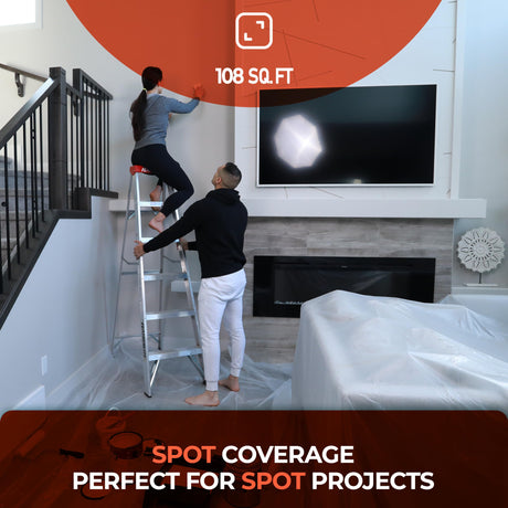 Plastic Dust Sheets - 1 Pack (3.6 × 2.7 m) covering furniture and floors