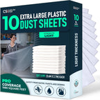 Plastic Dust Sheets - 10 Pack Light (3.6 × 2.7 m)